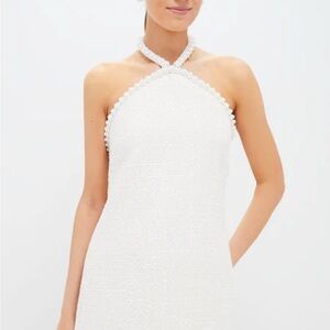 Tuckernuck Hyacinth House Cream Tweed and Pearl Dress